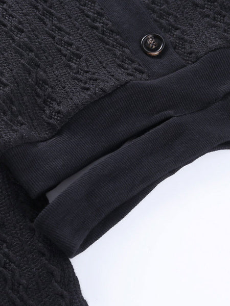 Long Sleeves Turndown Collar Retro Top Mssza
