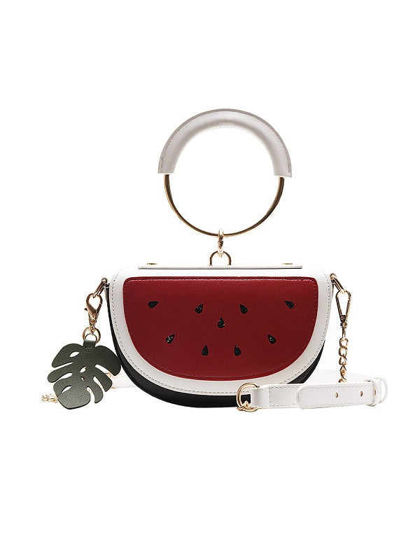 Lovely Watermelon Lemon Metal Chain Handbags Mssza