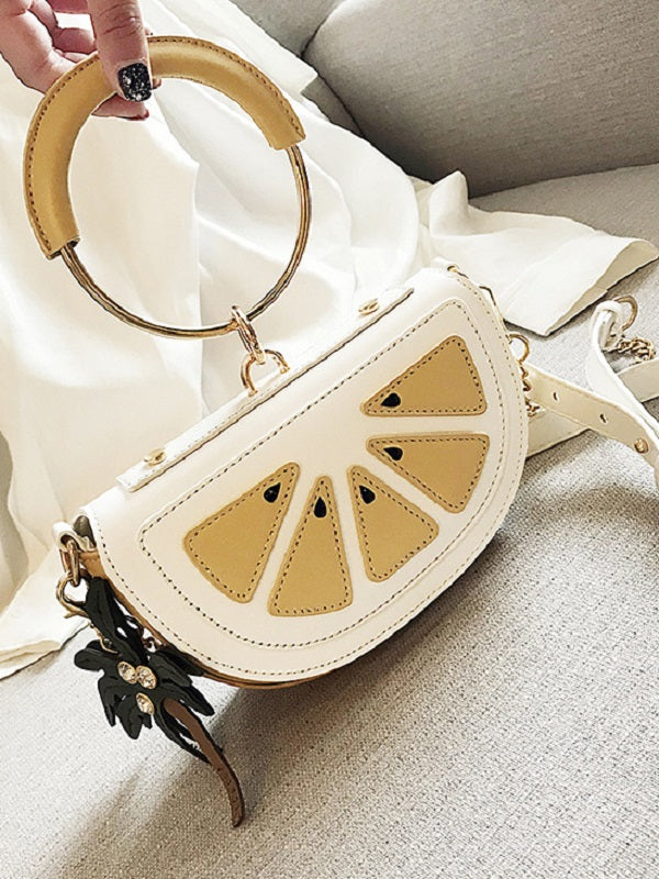Lovely Watermelon Lemon Metal Chain Handbags Mssza
