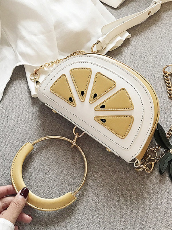 Lovely Watermelon Lemon Metal Chain Handbags Mssza