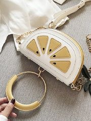 Lovely Watermelon Lemon Metal Chain Handbags Mssza