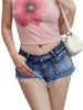 Low Rise Ripped Vacation Beach Club Streetwear Denim Short Pants Mssza