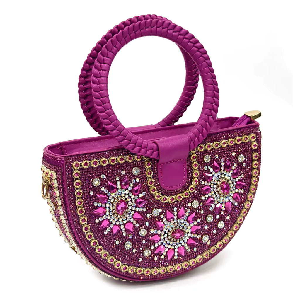 Lucky Star Bag With Elegant Pointed Tip Evening Party Shoes And Bag Set Mssza