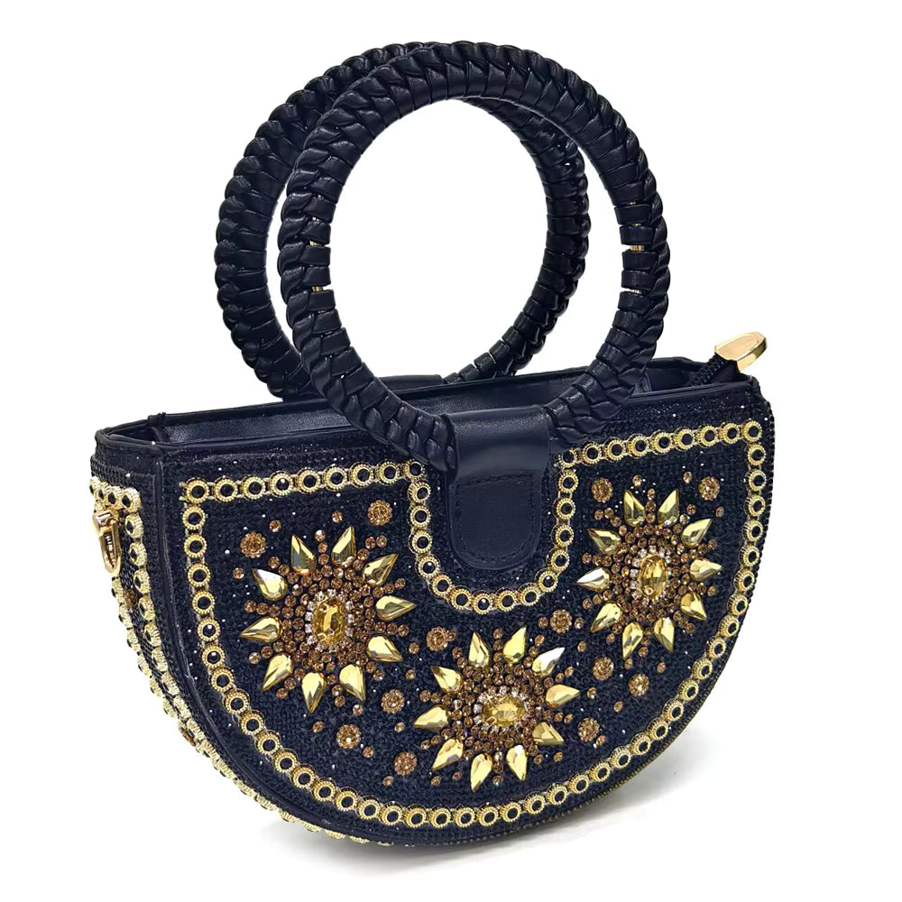 Lucky Star Bag With Elegant Pointed Tip Evening Party Shoes And Bag Set Mssza