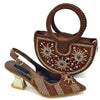 Lucky Star Bag With Elegant Pointed Tip Evening Party Shoes And Bag Set Mssza