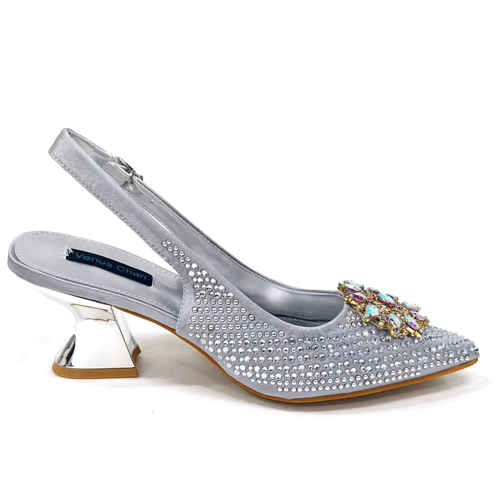 Lucky Star Bag With Elegant Pointed Tip Evening Party Shoes And Bag Set Mssza