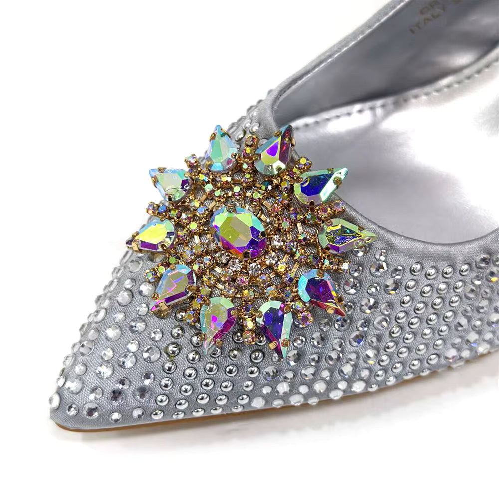 Lucky Star Bag With Elegant Pointed Tip Evening Party Shoes And Bag Set Mssza