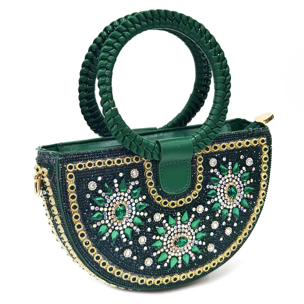 Lucky Star Bag With Elegant Pointed Tip Evening Party Shoes And Bag Set Mssza