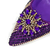 Lucky Star Bag With Elegant Pointed Tip Evening Party Shoes And Bag Set Mssza
