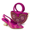Lucky Star Bag With Elegant Pointed Tip Evening Party Shoes And Bag Set Mssza