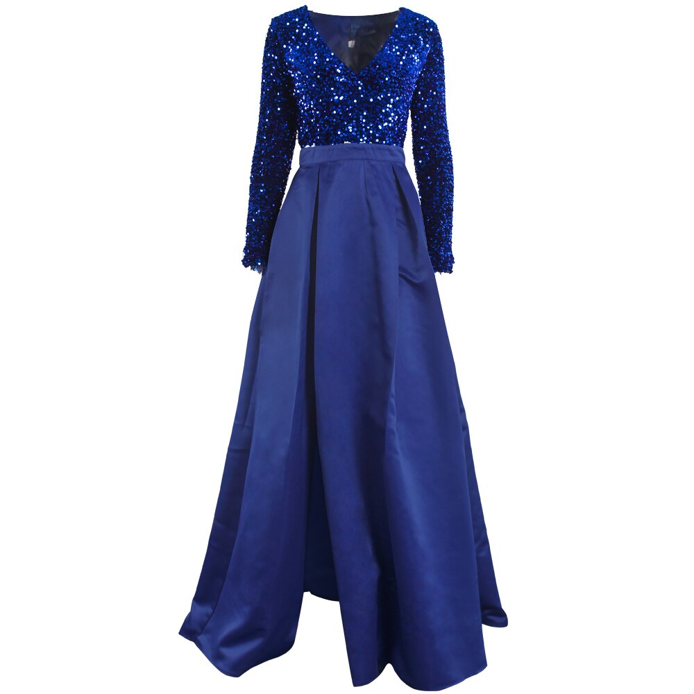 Lush Black Sequin Patchwork Maxi Prom Dress Mssaz Desses