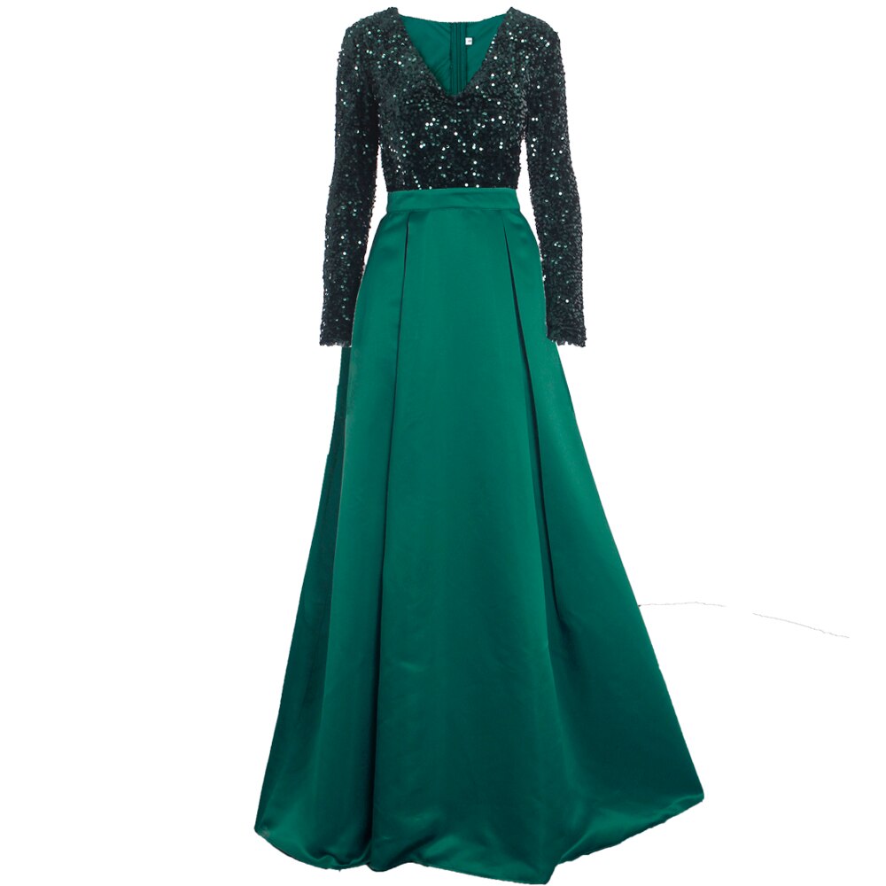 Lush Black Sequin Patchwork Maxi Prom Dress Mssaz Desses