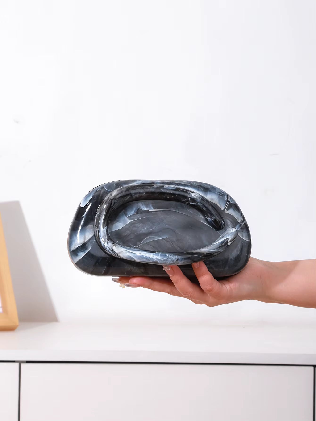 Luxury Acrylic Vintage Marble Shell Chain Shoulder Vacation Clutch Handbag Mssza