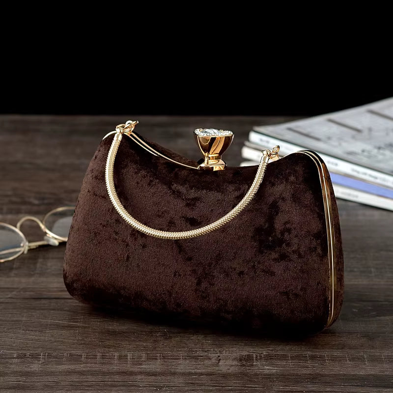 Luxury Banquet Evening Party Clutch Bag With Chain Top Handle Handbags Mssza