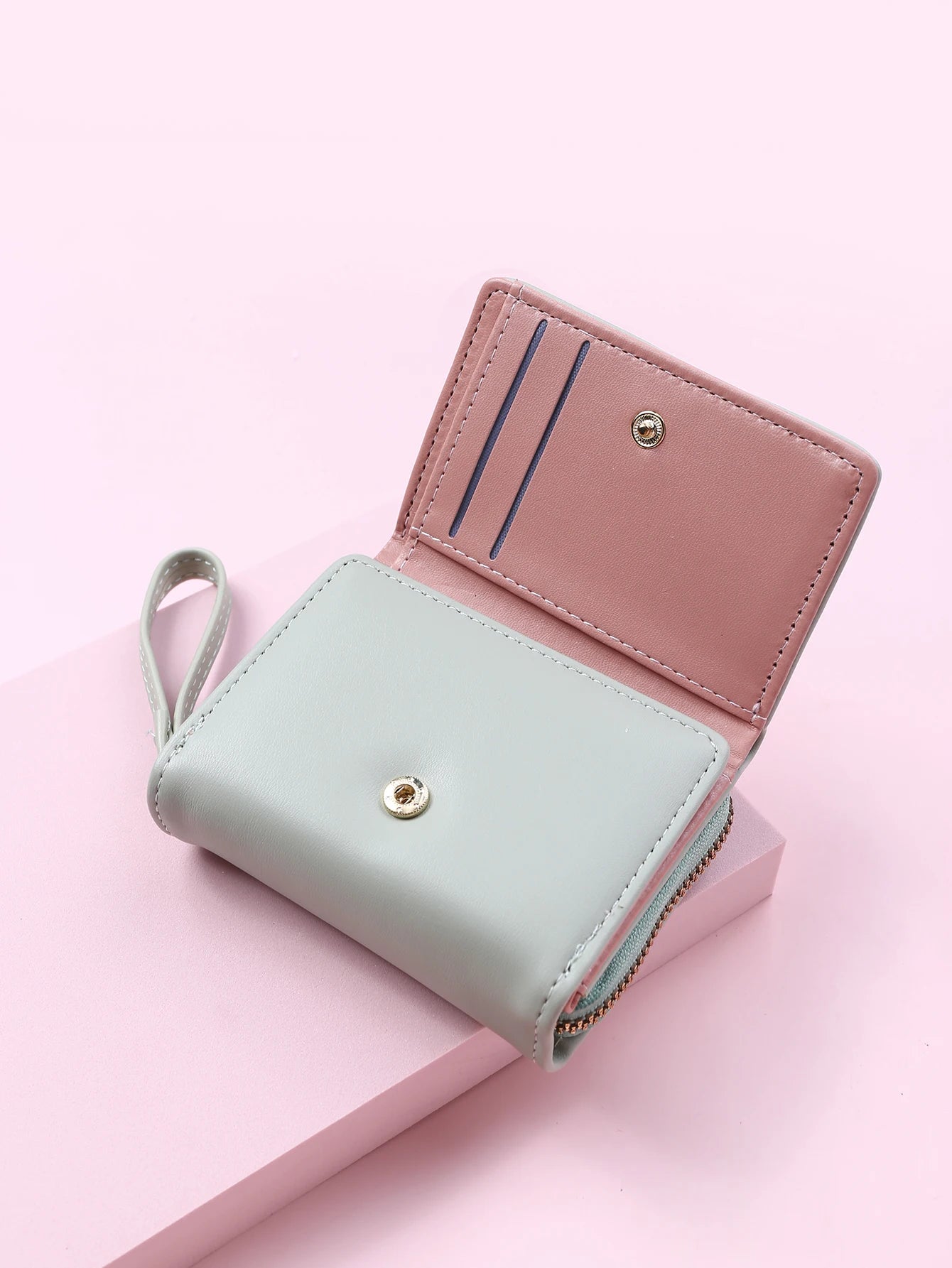 Luxury Brand Card Holder With Coin Purse PU Leather Hasp Mini Clutch Short Small Wallet Mssza