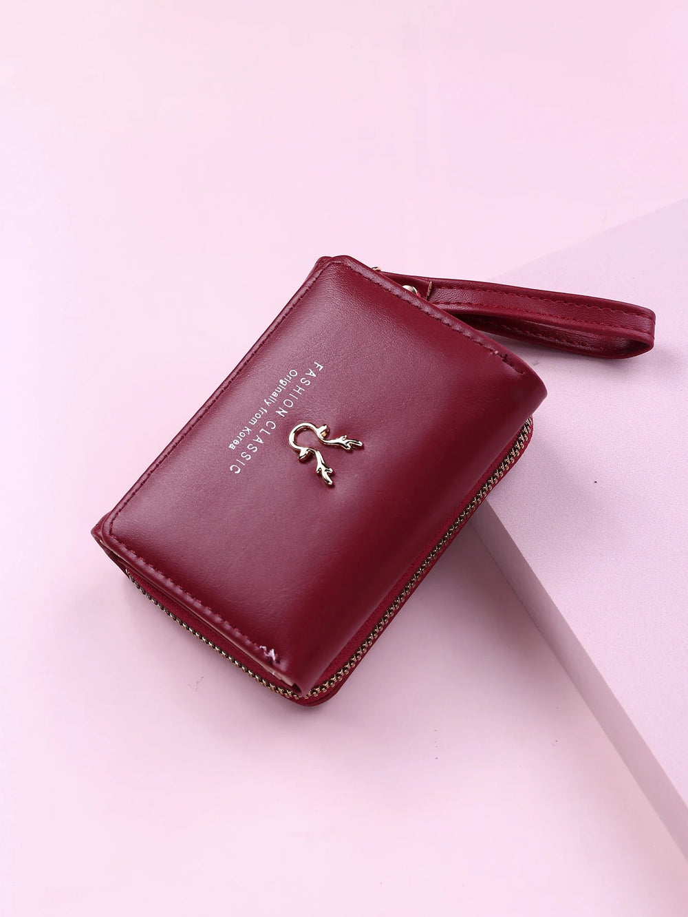 Luxury Brand Card Holder With Coin Purse PU Leather Hasp Mini Clutch Short Small Wallet Mssza