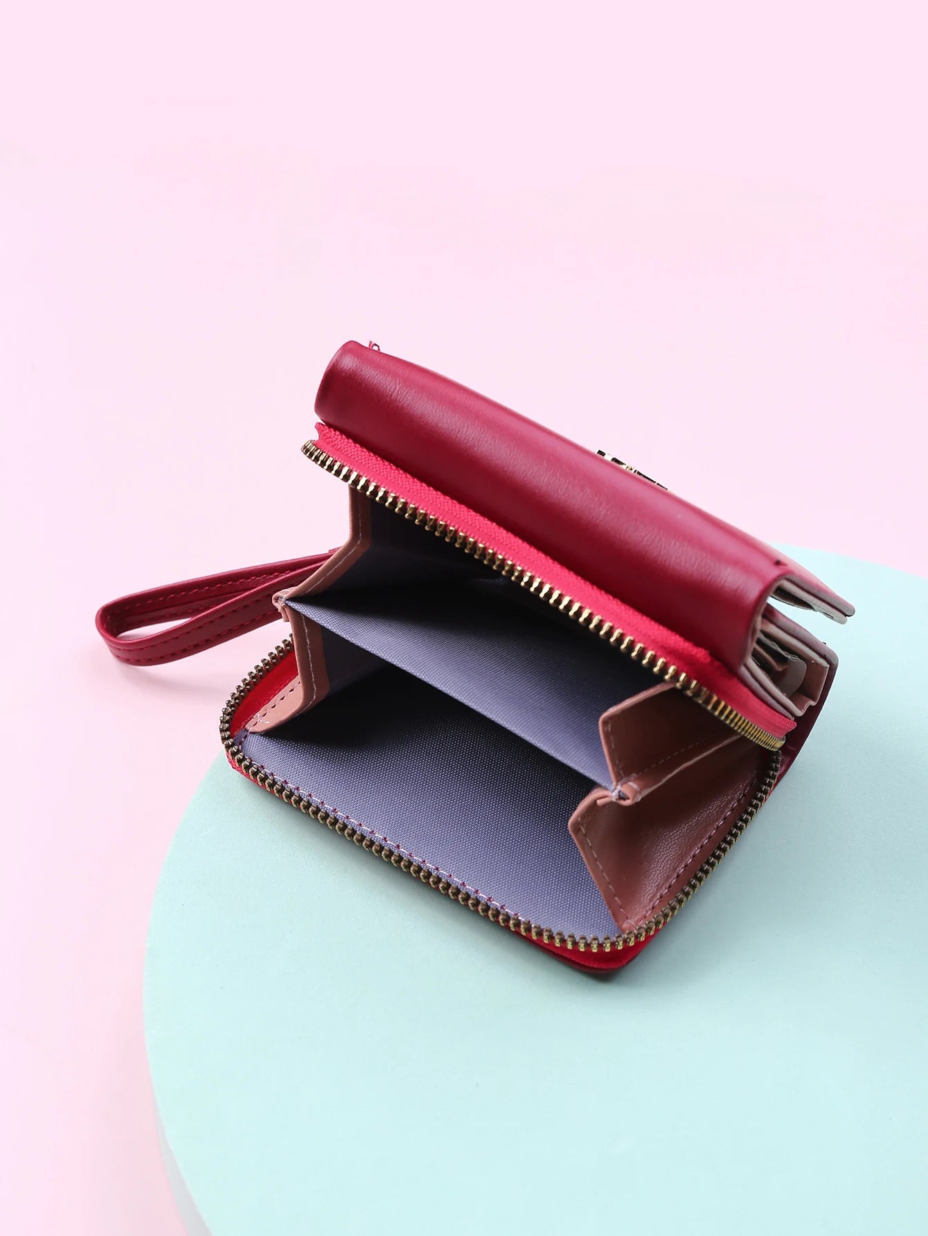 Luxury Brand Card Holder With Coin Purse PU Leather Hasp Mini Clutch Short Small Wallet Mssza