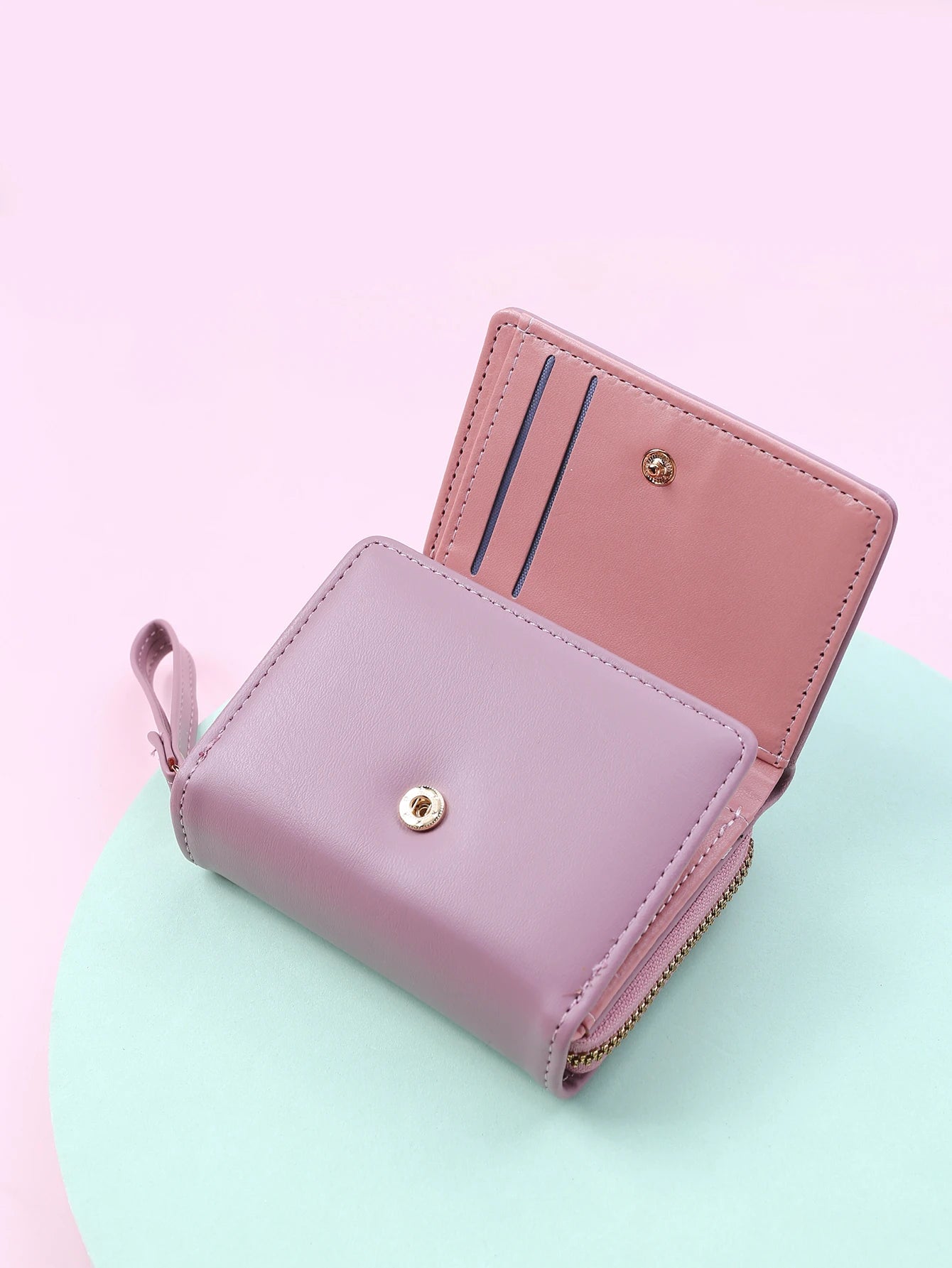 Luxury Brand Card Holder With Coin Purse PU Leather Hasp Mini Clutch Short Small Wallet Mssza