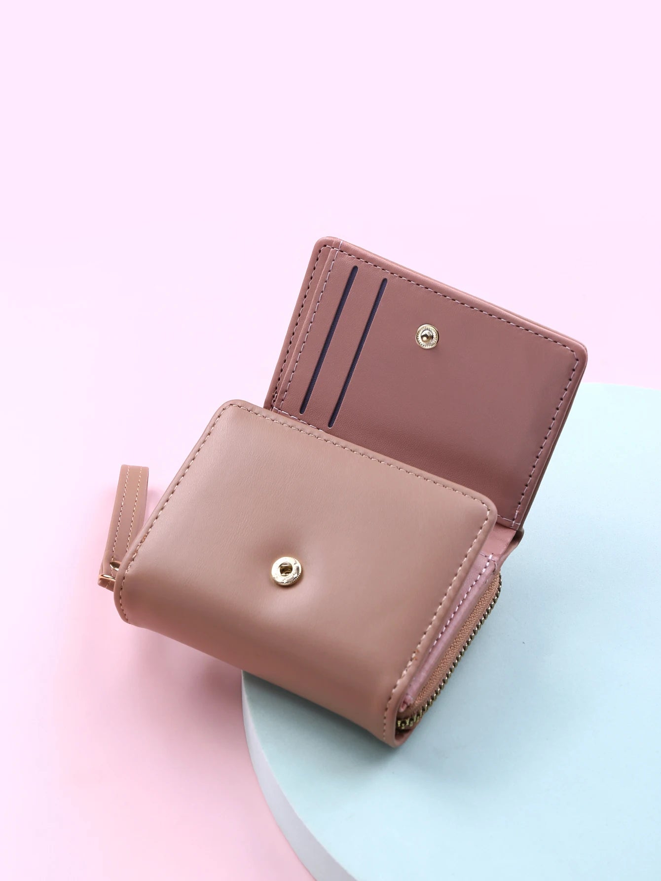 Luxury Brand Card Holder With Coin Purse PU Leather Hasp Mini Clutch Short Small Wallet Mssza