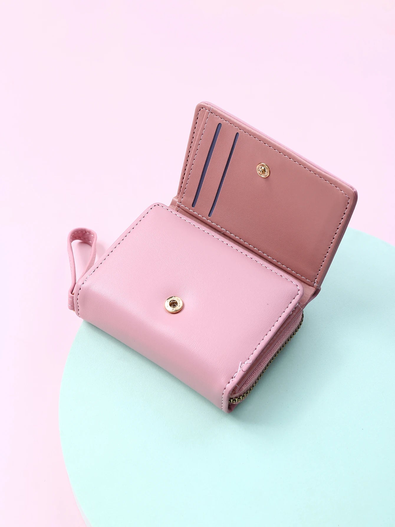 Luxury Brand Card Holder With Coin Purse PU Leather Hasp Mini Clutch Short Small Wallet Mssza