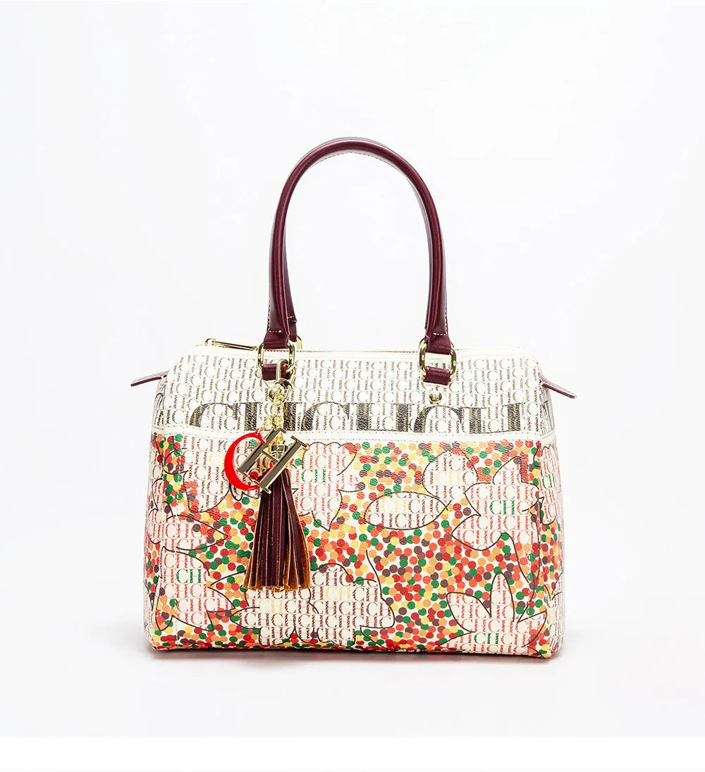 Luxury Brand Designer Large Capacity Exquisite Floral Pattern Travel Banquet High Grade Bucket Handbag Mssza
