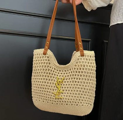 Luxury Brand Design High-quality Straw Woven Vacation Tote Bag Single-Shoulder Bag Mssza