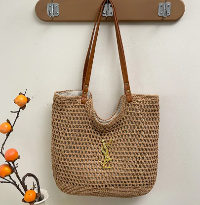 Luxury Brand Design High-quality Straw Woven Vacation Tote Bag Single-Shoulder Bag Mssza