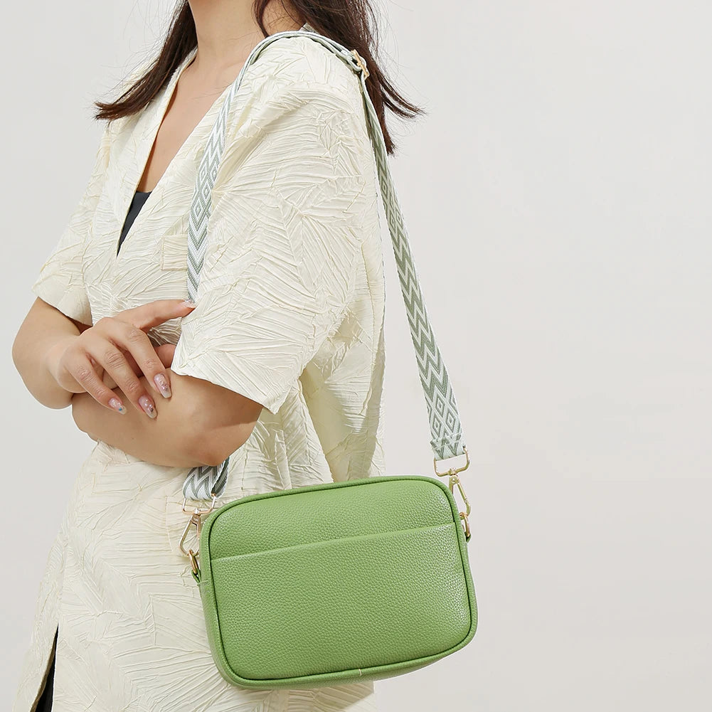 Luxury Brand Leather Designer Solid Color Versatile Messenger Shoulder Tote Bags Mssza