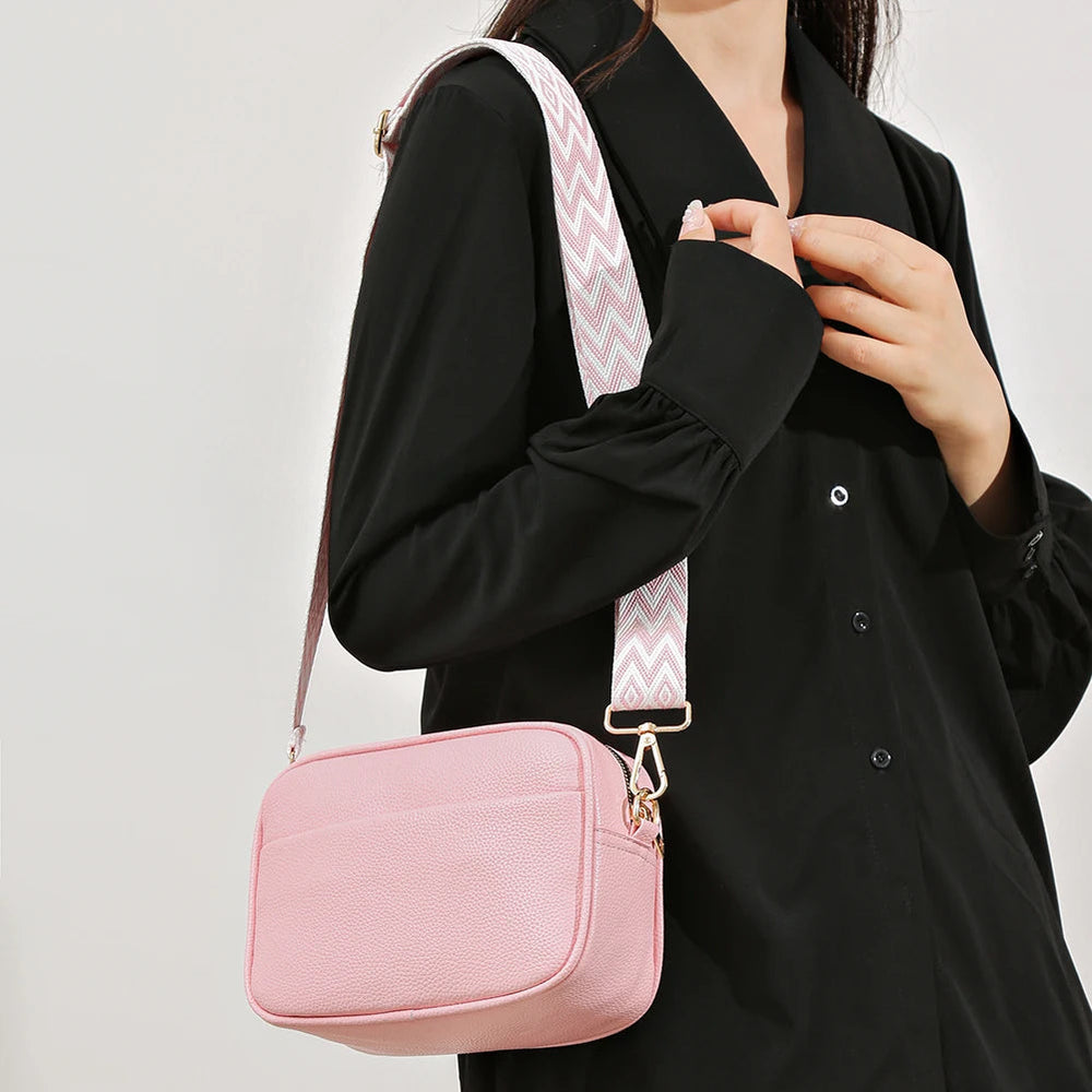 Luxury Brand Leather Designer Solid Color Versatile Messenger Shoulder Tote Bags Mssza