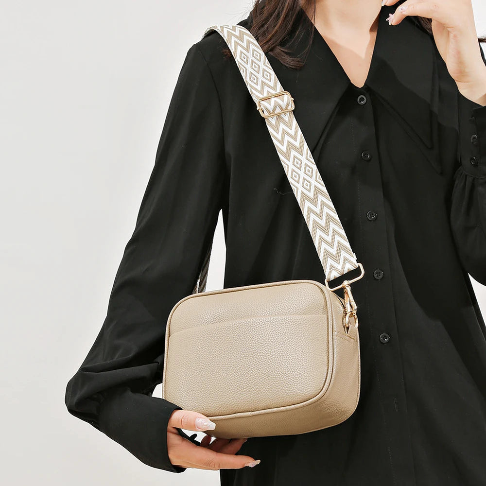 Luxury Brand Leather Designer Solid Color Versatile Messenger Shoulder Tote Bags Mssza