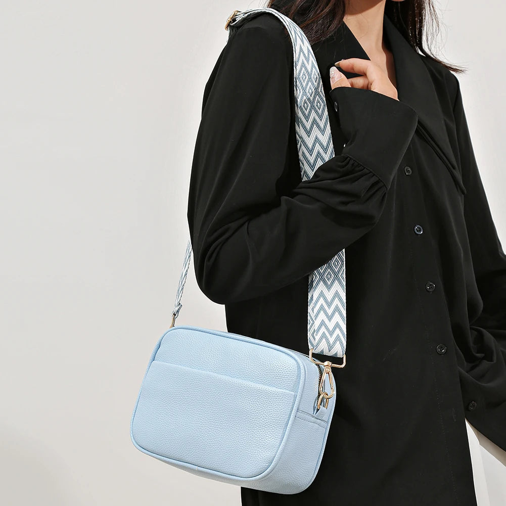 Luxury Brand Leather Designer Solid Color Versatile Messenger Shoulder Tote Bags Mssza