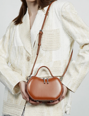 Luxury Brand Solid Color Designer Leather Top-handle Small Phone Handbag Crossbody Bag Mssza