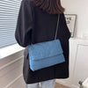 Luxury Chain Quilted Tote Crossbody Jeans Denim Bags Mssza
