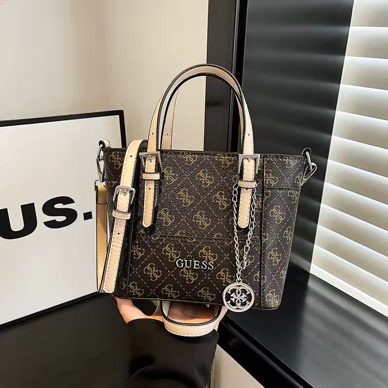 Luxury Chic Leather Crossbody Bag Buckle Strap Handbag Mssza