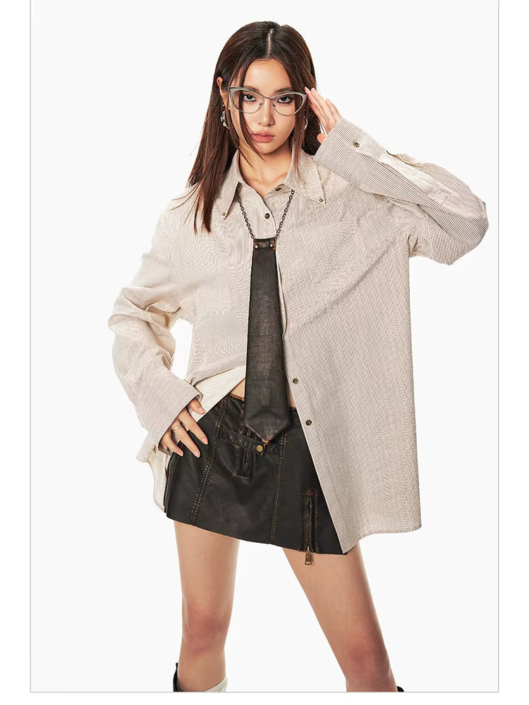 Luxury Cool Distressed Brown Pu Leather Shorts Low Waist Short Mini Skirt Mssza