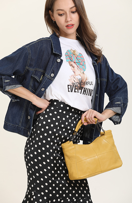 Luxury Cow Leather Saddle Mini Tote Cute Messenger Daily Purses Mssza