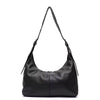Luxury Cowhide Large Casual Shoulder Purse Wide Strap Hobos Handbag Mssza