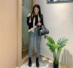 Luxury Cowhide Leather tassel Serpentine Dumpling portable Tote shoulder messenger bags Mssza