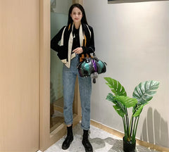 Luxury Cowhide Leather tassel Serpentine Dumpling portable Tote shoulder messenger bags Mssza