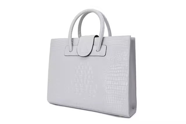 Luxury Crocodile Pattern Zipper Leather OL Handbags Mssza