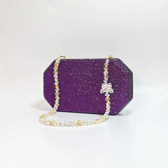 Luxury Crystal Chain Rhinestone Butterfly Chain Wedding Party Christmas Clutch Evening Bag Handbag Mssza