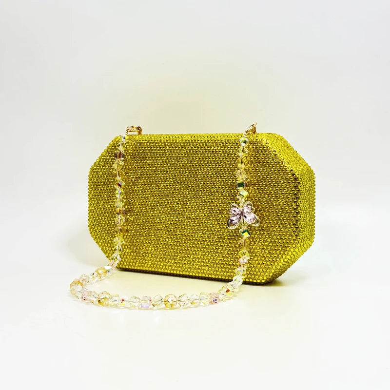 Luxury Crystal Chain Rhinestone Butterfly Chain Wedding Party Christmas Clutch Evening Bag Handbag Mssza