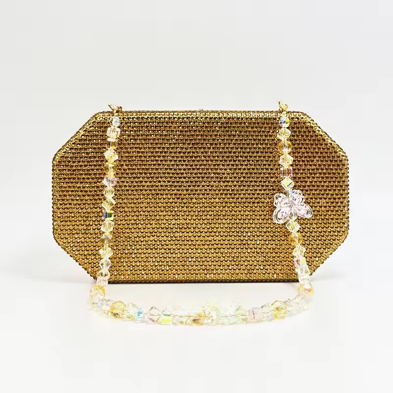 Luxury Crystal Chain Rhinestone Butterfly Chain Wedding Party Christmas Clutch Evening Bag Handbag Mssza