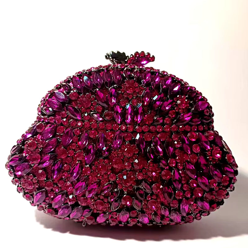 Luxury Crystal Diamond Rhinestone Wedding Bridal Celebrities Clutch Handbag Mssza