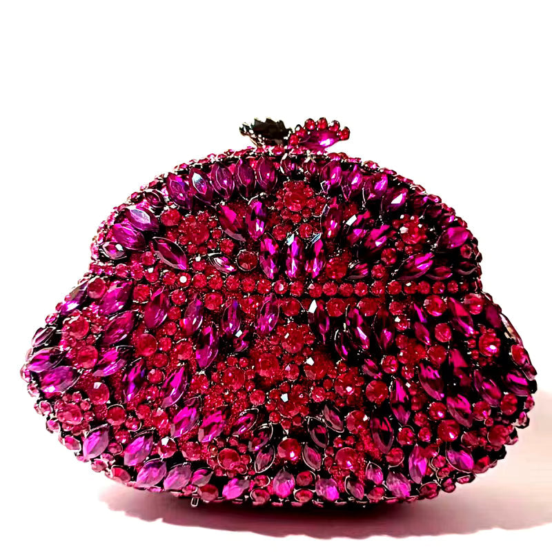Luxury Crystal Diamond Rhinestone Wedding Bridal Celebrities Clutch Handbag Mssza