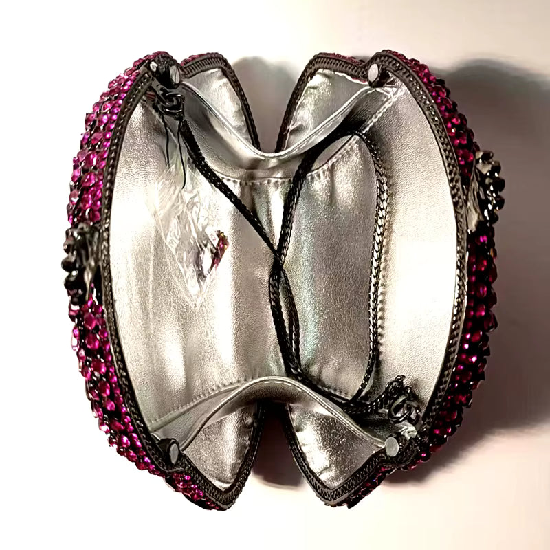 Luxury Crystal Diamond Rhinestone Wedding Bridal Celebrities Clutch Handbag Mssza