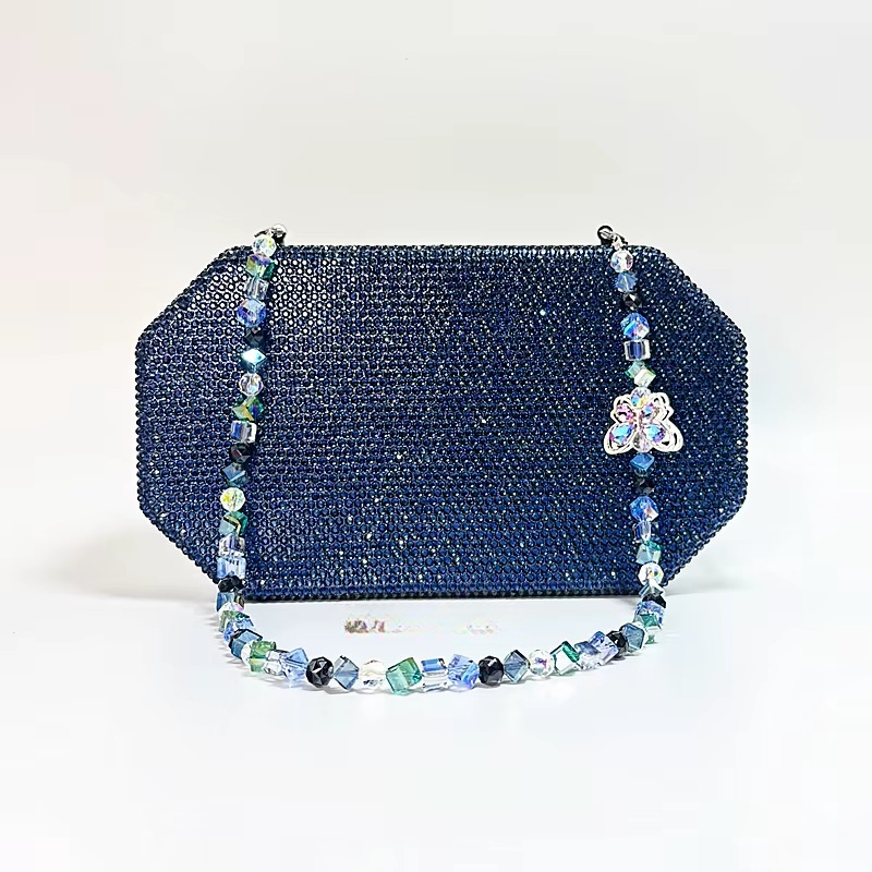Luxury Crystal Rhinestone Butterfly Chain Wedding Party Christmas Clutch Evening Bag Mssza