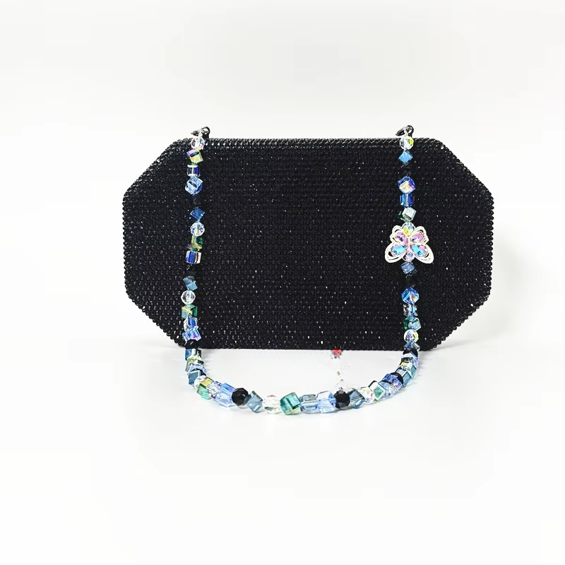 Luxury Crystal Rhinestone Butterfly Chain Wedding Party Christmas Clutch Evening Bag Mssza
