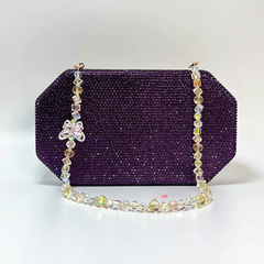 Luxury Crystal Rhinestone Butterfly Chain Wedding Party Christmas Clutch Evening Bag Mssza