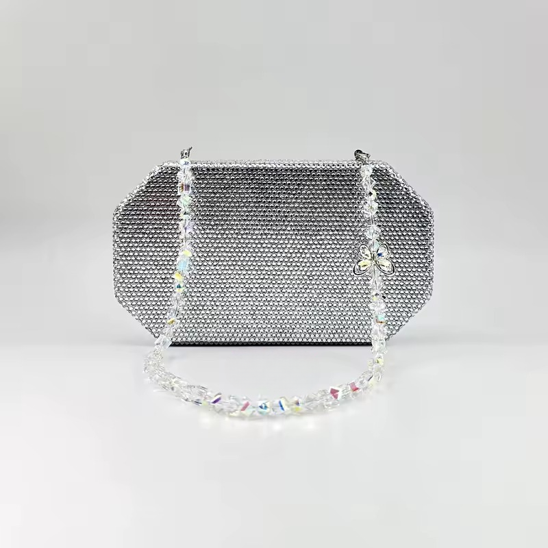 Luxury Crystal Rhinestone Butterfly Chain Wedding Party Christmas Clutch Evening Bag Mssza